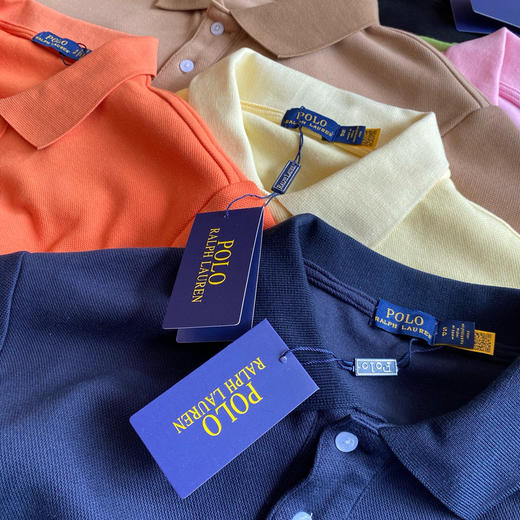 点此购买 拉夫劳伦十二色通勤商务休闲纯色小LOGO刺绣纯棉短袖polo衫 cp 311083 商品图9