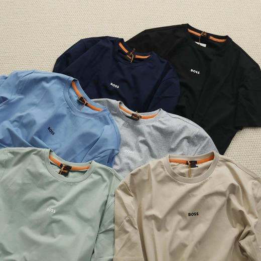 【3月13日  下午13:30 秒杀】原厂尾货 HOGO BOSS 多色圆领短袖T恤 男女同款 商品图5