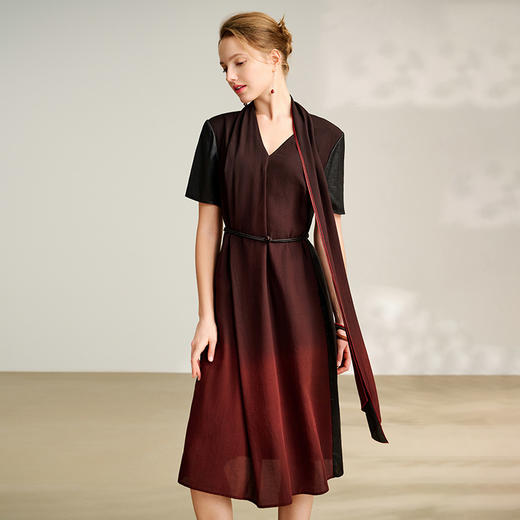 TANGY Collection/2025天意精品夏季新品中国风女士莨绸连衣裙 商品图2