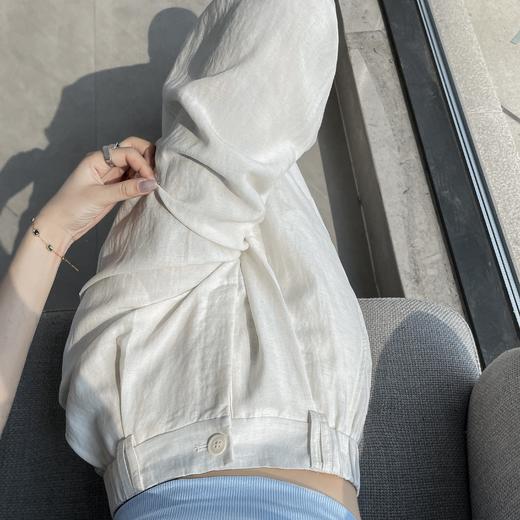 卷卷紫天丝亚麻阔腿裤｜自带凉感，舒适透气 商品图5