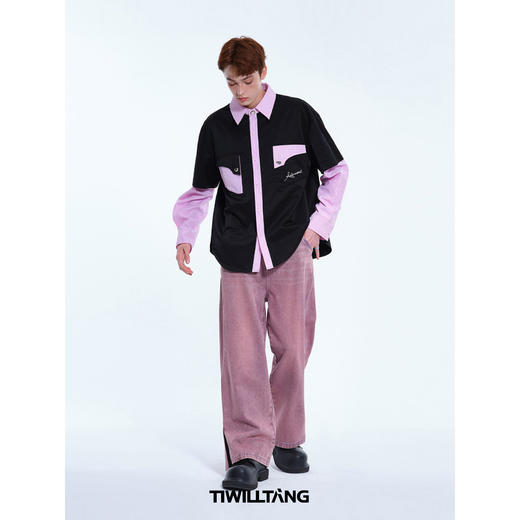 TIWILLTANG启世录“浪漫收藏家”绣花假两件衬衫 商品图4