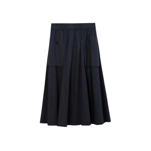 NEELLY纳俪商场同款春季新款纯色通勤简约半身裙女过膝百搭中长裙N25034E04606 商品图3