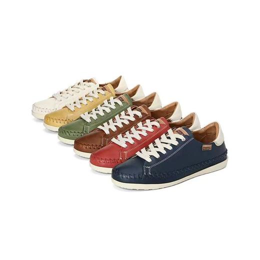 【Pikolinos】  B3F |  派高雁春季牛皮深口拼色平底系带休闲板鞋PS253001 商品图4