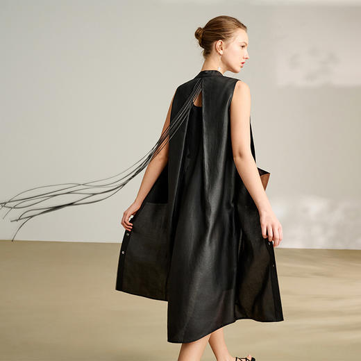 TANGY Collection/2025天意精品夏季新品中国风女士莨绸背心连衣裙 商品图1
