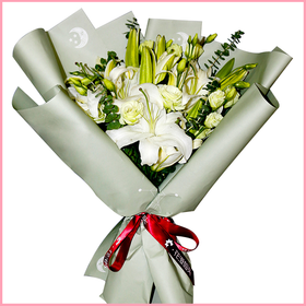 暗香丨百合混搭花束