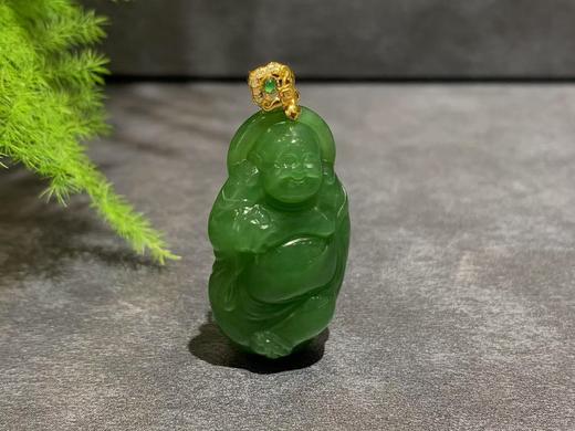 【御珠宫坊】金镶碧玉佛吊坠 商品图6