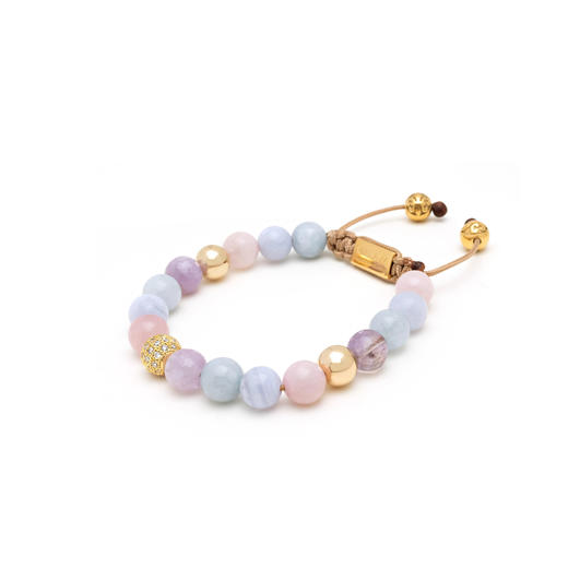 订购8周到｜Nialaya-Women's Beaded-玫瑰石英 海蓝宝 紫水晶 手链［美国设计师］ 商品图3