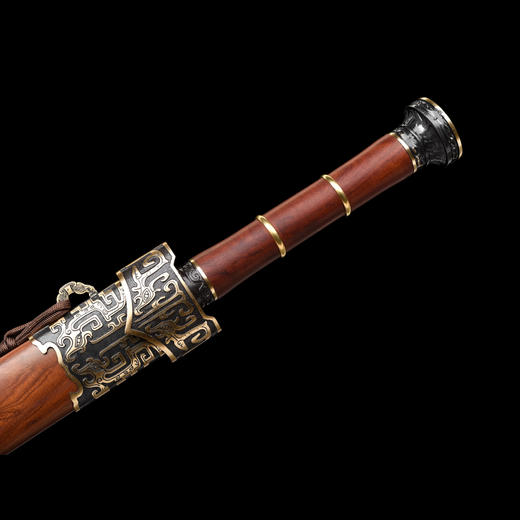 赵云剑 酸枝木 花纹钢 龙泉沈广隆一体刀剑传统刀剑 未开刃 商品图4