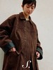 shyshystill/shy202411030/环保麂皮绒皮革拼接分割大廓形中长款外套 商品缩略图1