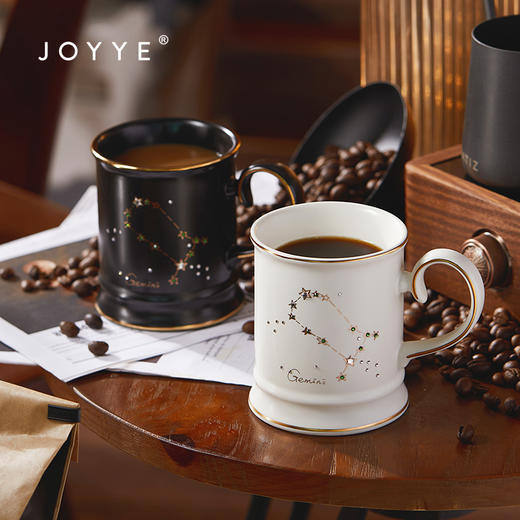 【多样屋专柜】JOYYE马克杯带盖勺高档施华洛世奇元素伴手礼男情侣杯 星辰幻境杯 商品图5