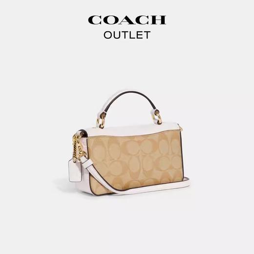 【品牌授权】【礼盒礼袋】COACH蔻驰Klare拼色风琴链条包奥莱老花百搭单肩斜挎包经典迷你JOSIE顶部手柄斜挎包 商品图6