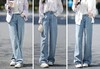 DENYBULES 春夏新款大牌原版修身直筒裤时尚休闲复古宽松水洗 商品缩略图0
