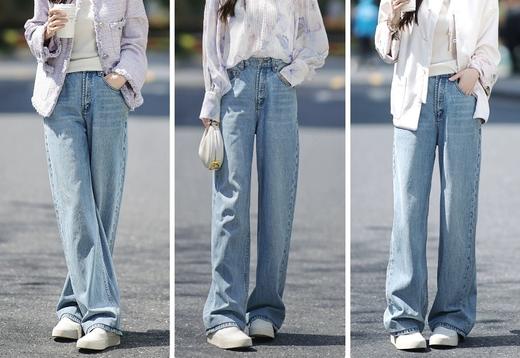 DENYBULES 春夏新款大牌原版修身直筒裤时尚休闲复古宽松水洗 商品图0