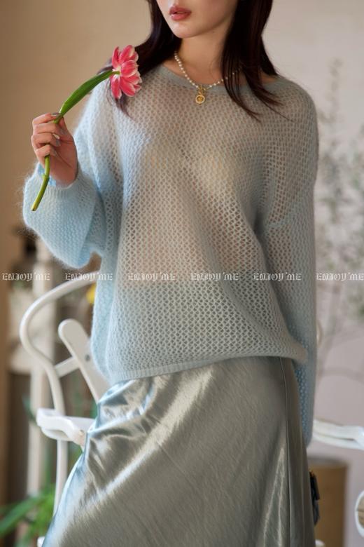 【门店同款】ENJOY春季绮梦繁花镂空圆领针织 161848045 商品图1