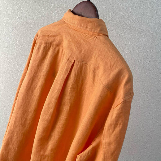 时尚经典2025早春长袖宽松版型翻领舒适透气亚麻衬衫上衣五色女款！ 商品图4