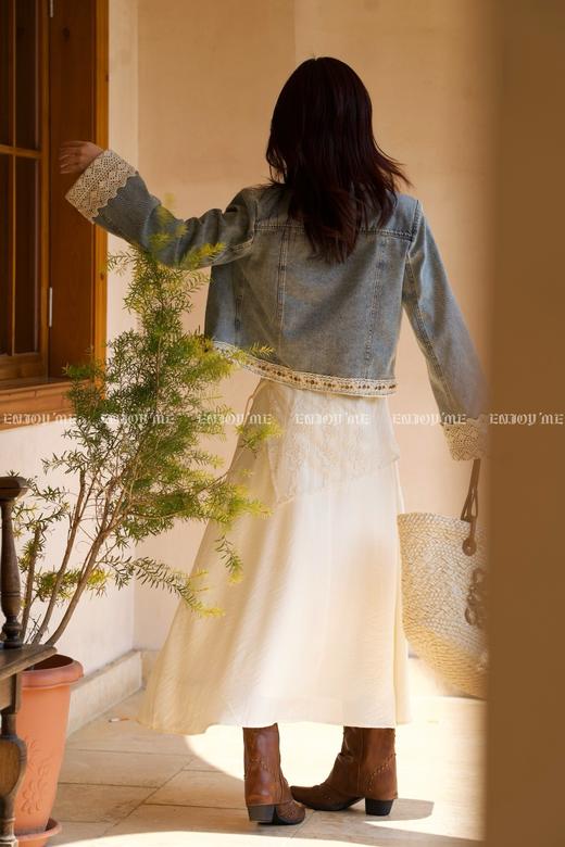 【门店同款】ENJOY春季绮梦繁花拼接蕾丝牛仔外套 161915148 商品图5