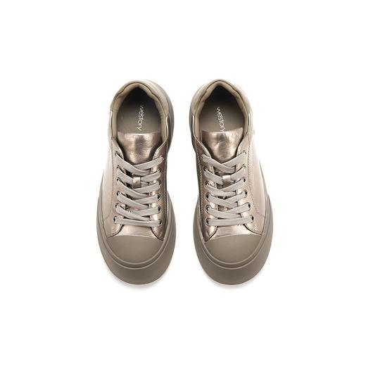 westory春秋新款休闲厚底超轻圆头系带百搭小白鞋休闲鞋W23CM73601 商品图2