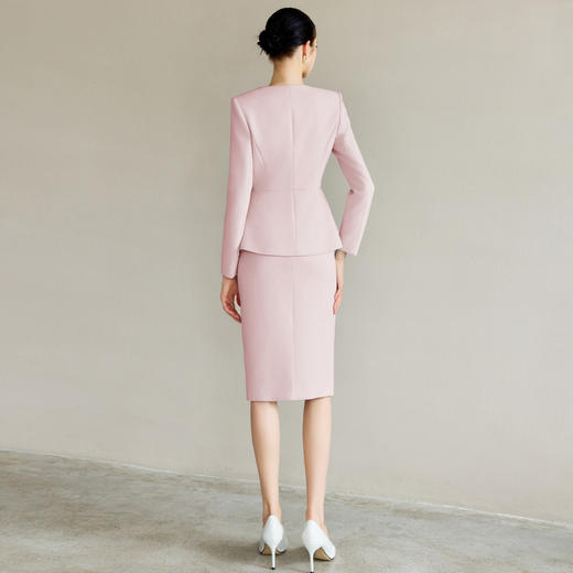 IWY/气质粉色职业装女神范正装套装女高端前台主持人工作服西装套裙CS2226 商品图4