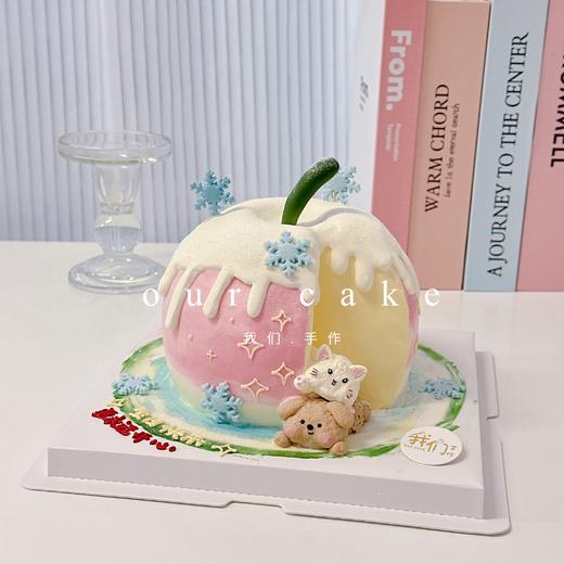 苹果小动物卡通蛋糕-低糖处理无添加 商品图1