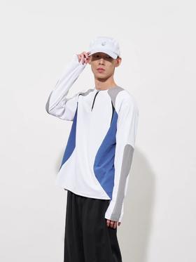 FMACM/TX2501/撞色交错结构防晒速干训练服长袖T恤