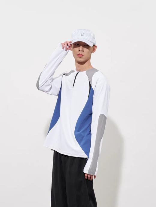 FMACM/TX2501/撞色交错结构防晒速干训练服长袖T恤 商品图0