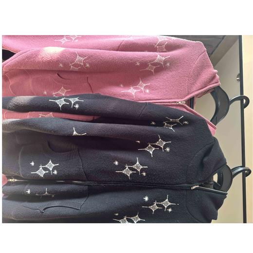 软软【星星毛衣】小众星星拉链连帽宽松慵懒风秋冬百搭外套 商品图1