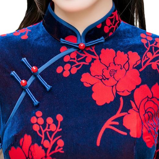 复古旗袍红色少女长款旗袍YM4032 商品图4