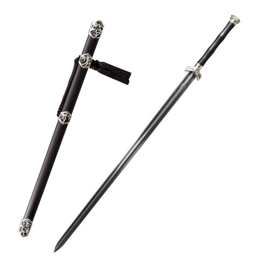 聚福剑 白铜款 花纹钢唐横刀剑龙泉沈广隆一体刀剑传统刀剑未开刃 商品图5