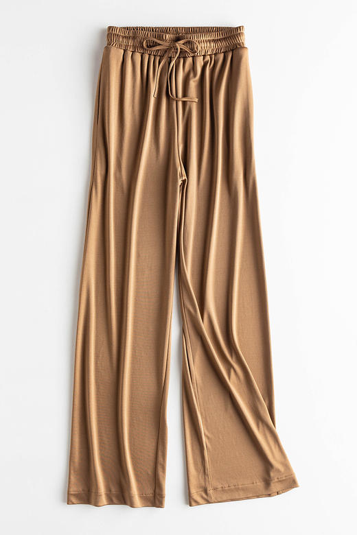 刚需款丨醋酸 丝滑凉感 针织高腰阔腿裤 商品图6