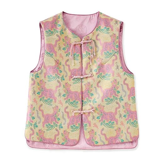 【高货wl】全新升级【铂金会员321/天猫429/差价108】(10506) 洛诗琳轻奢新中式重工金丝提花优雅国风时髦女马甲外套 商品图4