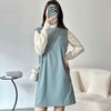 顺丰包邮洛诗琳14528夏季新款纯色优雅气质直筒无袖连衣裙0792 商品缩略图3