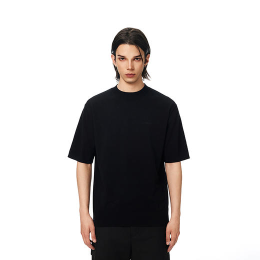 【Achock官方店】春夏美式复古圆领短袖T恤男女潮牌简约针织上衣 商品图2