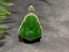 【御珠宫坊】金镶碧玉佛吊坠