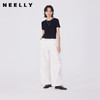 NEELLY纳俪商场同款春新款中腰休闲工装休闲裤女宽松廓形直筒长裤 商品缩略图0