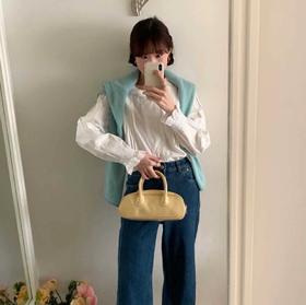 老米优品🎈3-5天！韩代同款《重工刺绣手工打杆蕾丝衬衫》法式小香风衬衫，品质款！CY250305B  