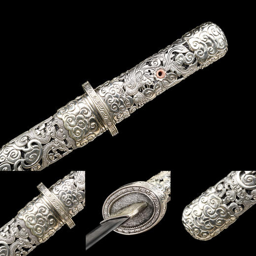 天玄刀 乌磁钢 唐横刀剑 龙泉沈广隆一体刀剑传统刀剑 未开刃 商品图2