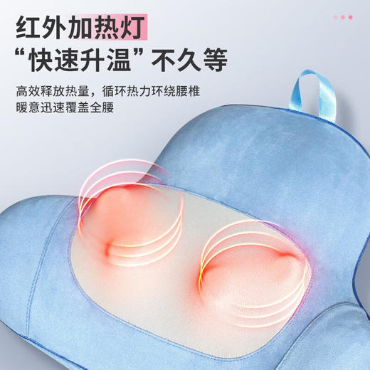 【分仓直发包邮】茗振按摩腰靠（暮光蓝/暮光灰）MZ-158L 商品图3