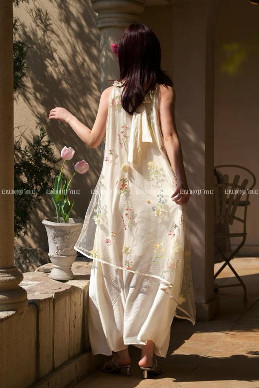 【门店同款】ENJOY春季“绮梦繁花”立体花朵刺绣裙 161948767 商品图8
