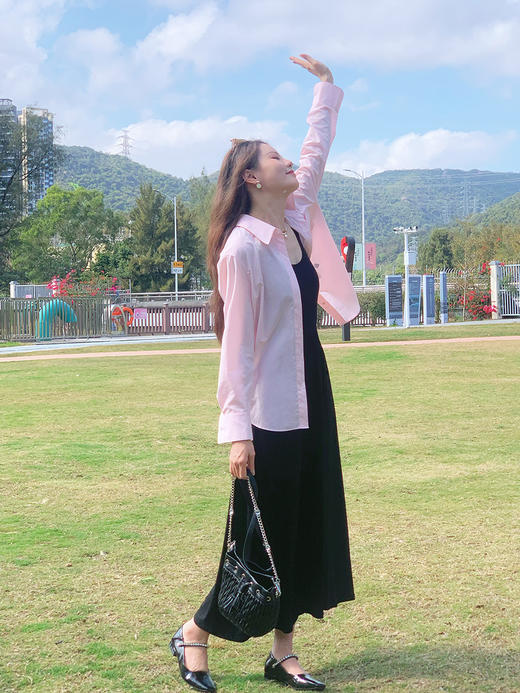 【百图lulu定制】【彩虹糖衬衫】大口袋 可通勤 可法式 正肩 宽松长袖 衬衫 商品图8