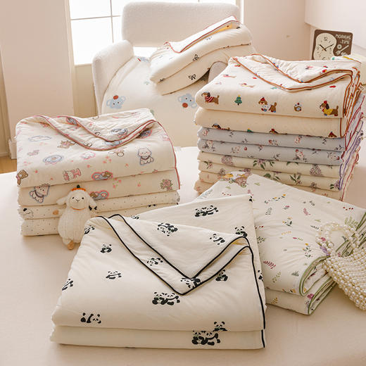 【双旦秒杀】自然醒儿童A类针织棉大豆夏凉被子空调被卡通薄款单双人春夏YBY（不参与优惠券） 商品图1