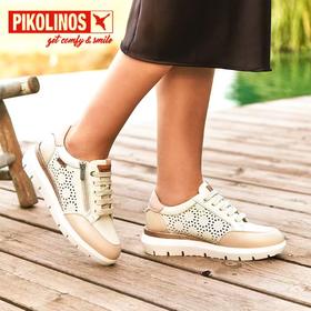 【Pikolinos 】  B3F | 派高雁25春季牛皮系带平底深口拼色运动鞋PS252704