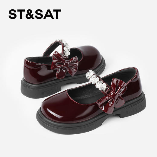 【童鞋】星期六精致珍珠条带女童公主小皮鞋SSD1191L34 商品图3