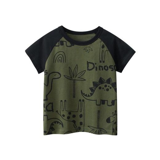 童装男童短袖夏季新款卡通恐T恤儿童插肩上衣    27kids-9A001 商品图1