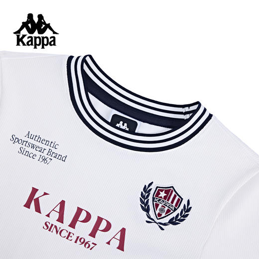 Kappa卡帕背靠背运动t恤女2025新款夏季圆领短袖修身透气上衣女士K0F42TD02 商品图1