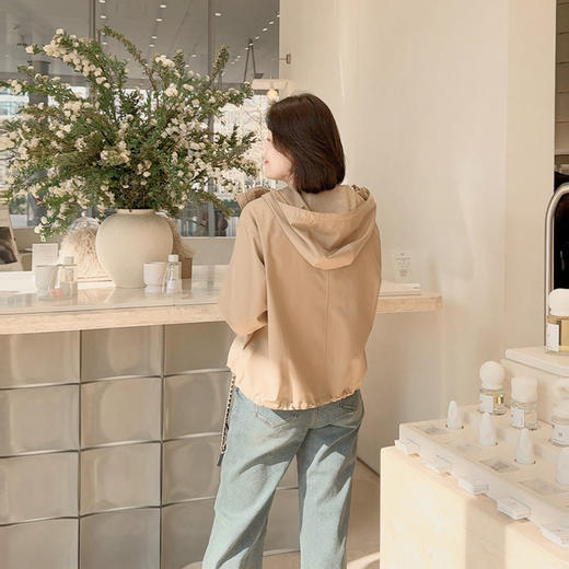 火桐hooton 露珠系列 丝羊毛精纺连帽短外套ZB7020 商品图4