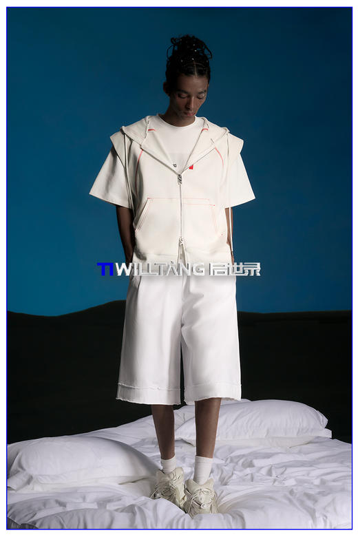 启世录TIWILLTANG“渐域涣制”毛边针织套装无袖背心 商品图5