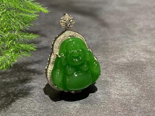 【御珠宫坊】金镶碧玉佛吊坠 商品图2