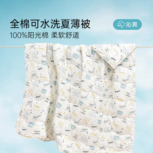 雅芳婷新款全棉可水洗夏薄被田园风被芯夏季空调被透气吸汗夏凉被 商品图0