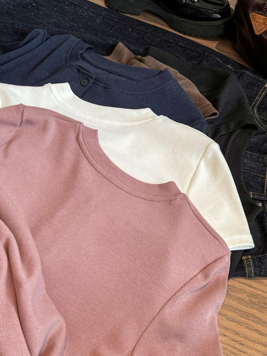 𝐥𝐮家𝐇𝐨𝐥𝐝 𝐭𝐢𝐠𝐡𝐭系列亨利衫 商品图13