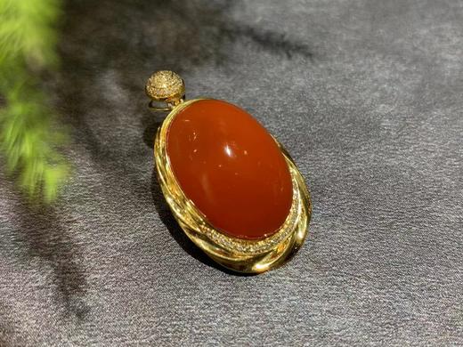【御珠宫坊】金镶南红吊坠 商品图8